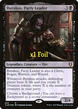 MTG CMR: Battle for Baldur's Gate CLB Burakos, Party Leader MINT (SELECT) - Image 2