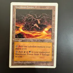 Magic The Gathering Karplusan Forest Fifth Edition LP - Image 1