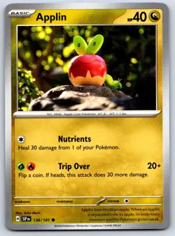 Applin - Surging Sparks SSP EN 138/191 Yuka Morii Pokemon Card - Image 1