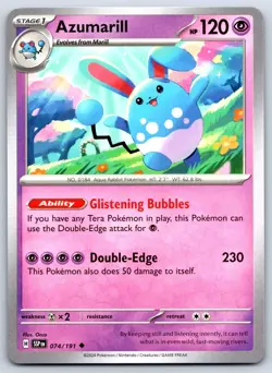 Azumarill - Surging Sparks SSP EN 074/191 Pokemon Card - Image 1