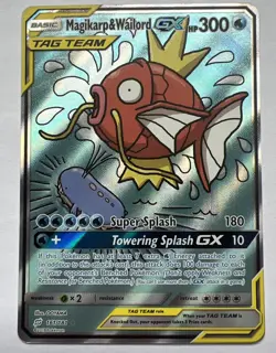 Magikarp & Wailord GX 161/181 TagTeam Full Art Holo Pokemon Card Mint Pack Fresh - Image 1