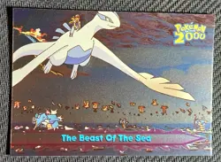Topps Pokemon The Movie 2000 Lugia Beast Of The Sea SILVER FOIL CARD #66 Blue - Image 1