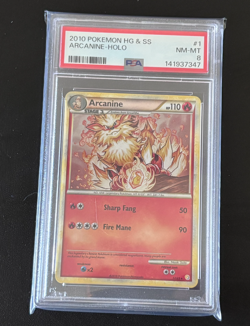 Arcanine Heartgold Soulsilver Holo Card 1/123 -- PSA 8 - Image 1