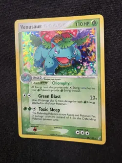 Pokemon TCG Card EX Crystal Guardians Venusaur 28/100 Holo 2006 Swirl - Image 3