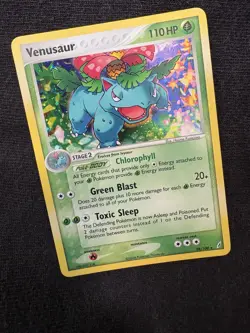 Pokemon TCG Card EX Crystal Guardians Venusaur 28/100 Holo 2006 Swirl - Image 5
