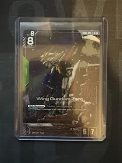 Bandai Gundam Card Game Wing Gundam Zero Heero Yuy EN GD01-024 LR+ - Image 3