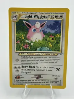 Pokemon Card Neo Destiny Light Wigglytuff 54/105 - Image 1