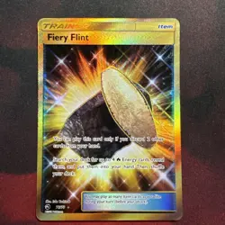 Pokemon Card - Fiery Flint Dragon Majesty 76/70 Secret Rare - Image 1