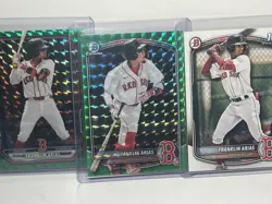 2025 2026 Bowman FRANKLIN ARIAS 51-Card Bulk Lot 1st Chrome Green /99 Red Sox - Image 3