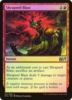 MTG FOIL Shrapnel Blast - Magic 2015 #161 - Image 1