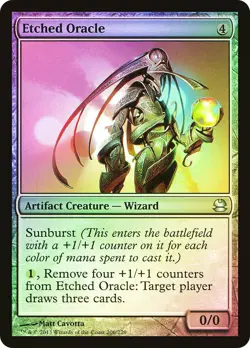 MTG FOIL Etched Oracle - Modern Masters #206 - Image 1