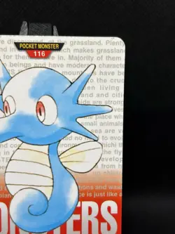 Horsea No. 116 Bandai Carddass Red Collection 1996 Japanese Pokemon Card LP/DMG - Image 3