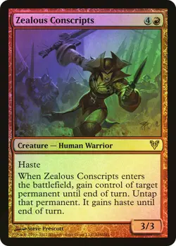 MTG FOIL Zealous Conscripts - Avacyn Restored #166 - Image 1
