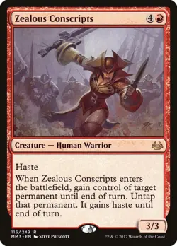 MTG Zealous Conscripts - Modern Masters 2017 #116 - Image 1