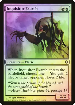MTG FOIL Inquisitor Exarch - New Phyrexia #012 - Image 1