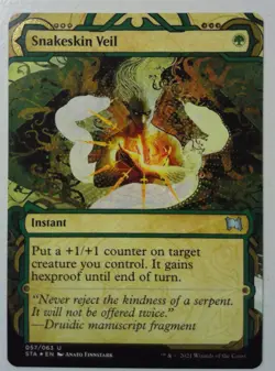 Snakeskin Veil *ETCHED FOIL Uncommon* Magic MtG x1 Strixhaven Mystical Archives - Image 1