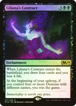 MTG FOIL Liliana's Contract - Core Set 2019 #107 - Image 1