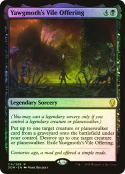 MTG FOIL Yawgmoth's Vile Offering - Dominaria #114 - Image 1