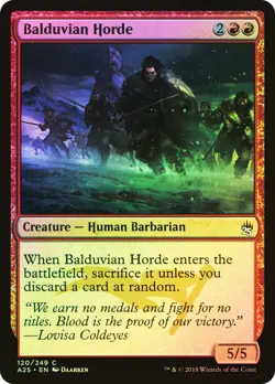 MTG FOIL Balduvian Horde - Masters 25 #120 - Image 1