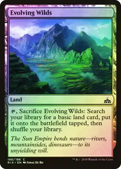 MTG FOIL Evolving Wilds - Rivals of Ixalan #186 - Image 1