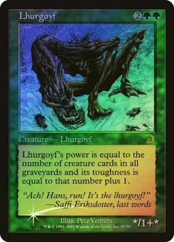 MTG FOIL Lhurgoyf - Deckmasters #029 - Image 1