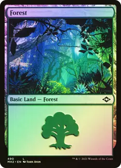 MTG FOIL Forest - Modern Horizons 2 #490 - Image 1