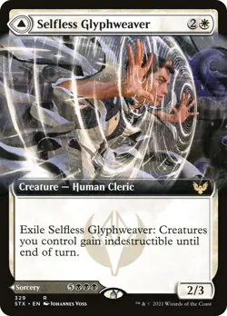 MTG Selfless Glyphweaver // Deadly Vanity Extended Art - Strixhaven: School of - Image 1
