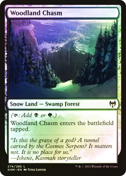 MTG FOIL Woodland Chasm - Kaldheim #274 - Image 1