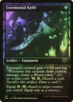 MTG FOIL Ceremonial Knife - Innistrad: Double Feature #521 - Image 1