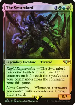 MTG FOIL The Swarmlord - Warhammer 40,000 Commander #176 - Image 1