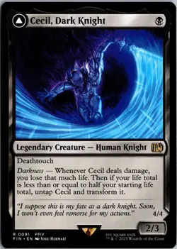 Cecil, Dark Knight 91 Rare FINAL FANTASY Magic: The Gathering Near Mint - Image 1
