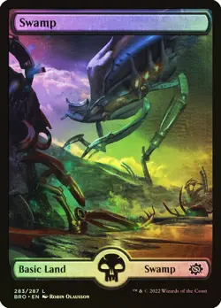 MTG FOIL Swamp Full Art - The Brothers' War #283 - Image 1