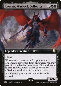MTG Lorcan, Warlock Collector Extended Art - Adventures in the Forgotten Realms - Image 1