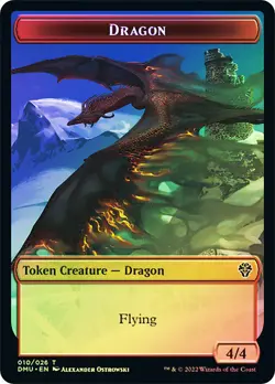 MTG FOIL {Dragon Token} // {Phyrexian Token} - Dominaria United #T10T08 - Image 1