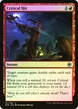 MTG FOIL Critical Hit - Adventures in the Forgotten Realms #137 - Image 1