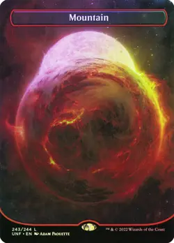 MTG FOIL Mountain Borderless - Unfinity #243 - Image 1