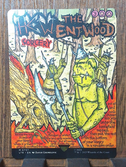 ❤MTG Hew the Entwood ( Borderless Poster ) The Lord of the Rings. NM😍❤ - Image 1