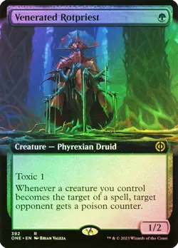MTG FOIL Venerated Rotpriest Extended Art - Phyrexia: All Will Be One #392 - Image 1