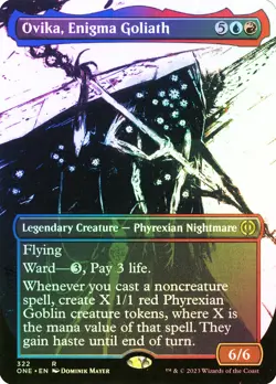MTG FOIL Ovika, Enigma Goliath Showcase - Phyrexia: All Will Be One #322 - Image 1