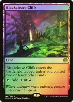 MTG FOIL Blackcleave Cliffs - Phyrexia: All Will Be One #248 - Image 1