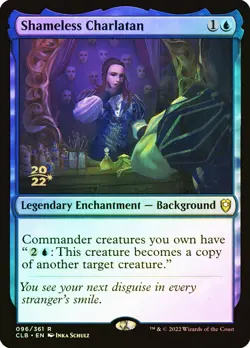 MTG FOIL Shameless Charlatan (Prerelease) (Commander Legends: Battle for - Image 1