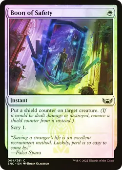 MTG FOIL Boon of Safety - Streets of New Capenna #004 - Image 1