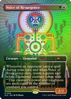 MTG FOIL Voice of Resurgence Borderless - Secret Lair Drop #1258 - Image 1