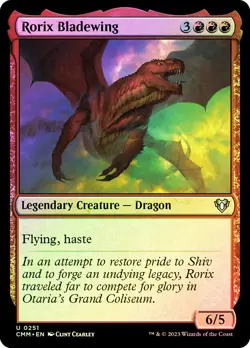 MTG FOIL Rorix Bladewing - Commander Masters #251 - Image 1