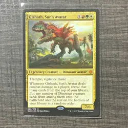 MTG Ixalan Gishath, Sun's Avatar 222/279 Mythic Foil Holo ENG 2017 7/6 - Image 1