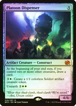 MTG FOIL Platoon Dispenser - The Brothers' War #036 - Image 1