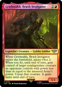 MTG FOIL Grishnakh, Brash Instigator - The Lord of the Rings #134 - Image 1