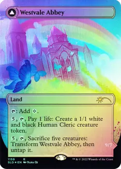 MTG FOIL Westvale Abbey // Ormendahl, Profane Prince Borderless - Secret Lair - Image 1
