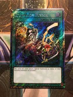 *** DIMENSION FUSION *** 1ST EDITION PLATINUM SECRET RARE RA03-EN136 YUGIOH! - Image 1