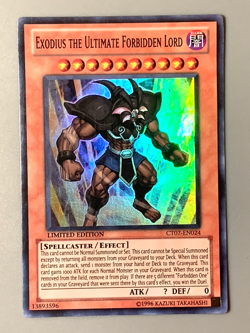 yugioh EXODIUS THE ULTIMATE FORBIDDEN LORD CT07-EN024 Super rare Near Mint - Image 2